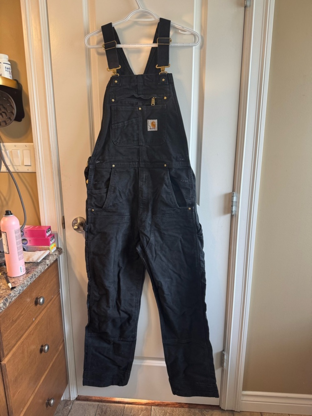 Carhartt Black Women's Duck Canvas Bib Overalls